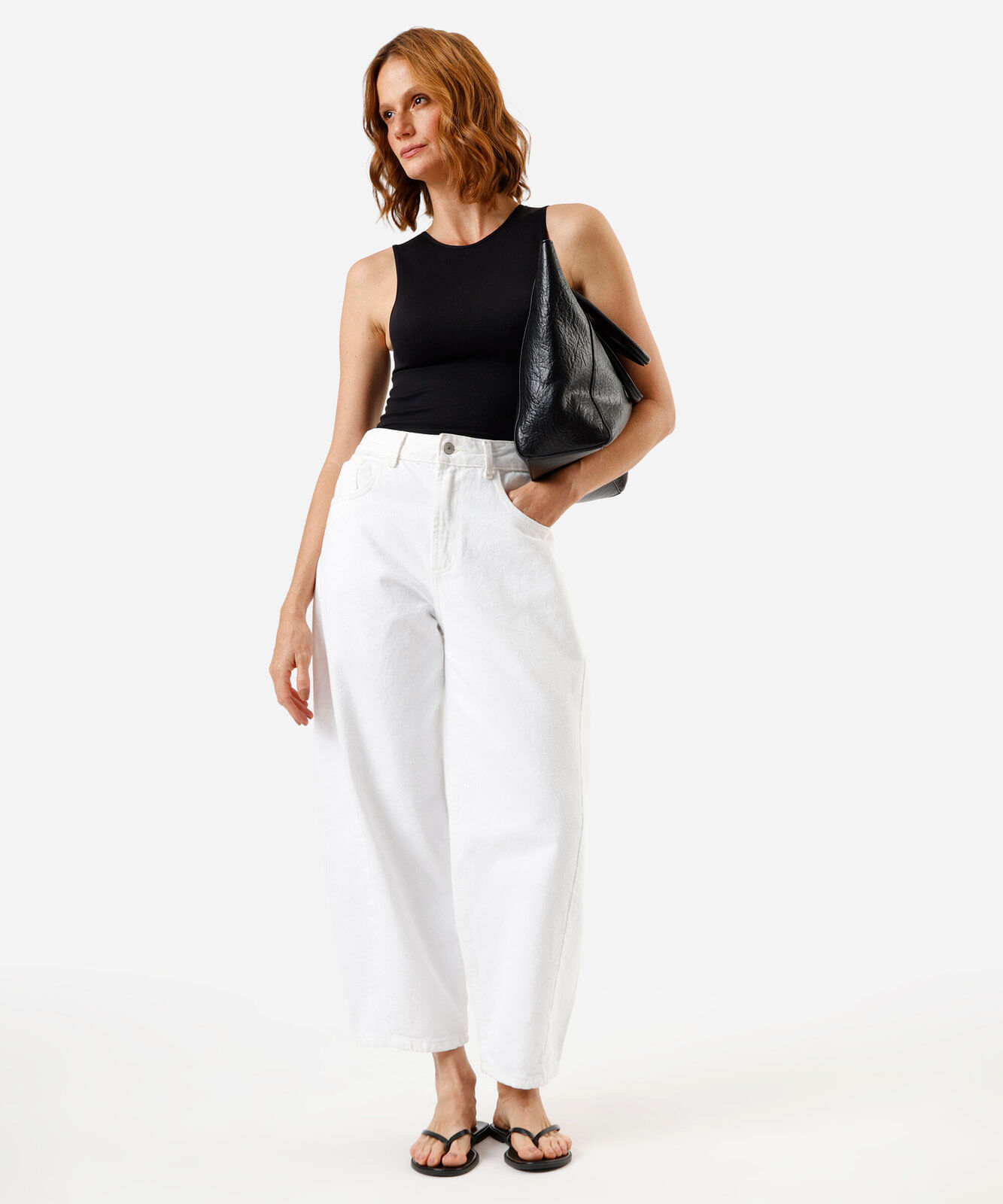 regata cropped feminina de poliamida canelada preta