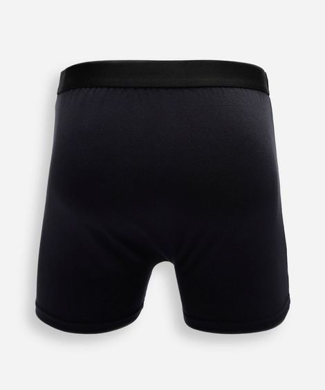 kit de 5 cuecas boxer de algodão preto
