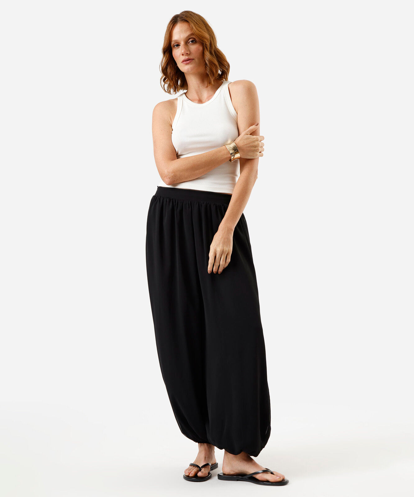 regata feminina de algodão peruano canelada off white