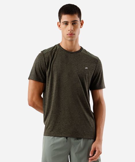 camiseta masculina esportiva com recorte verde
