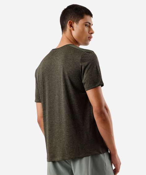 camiseta masculina esportiva com recorte verde