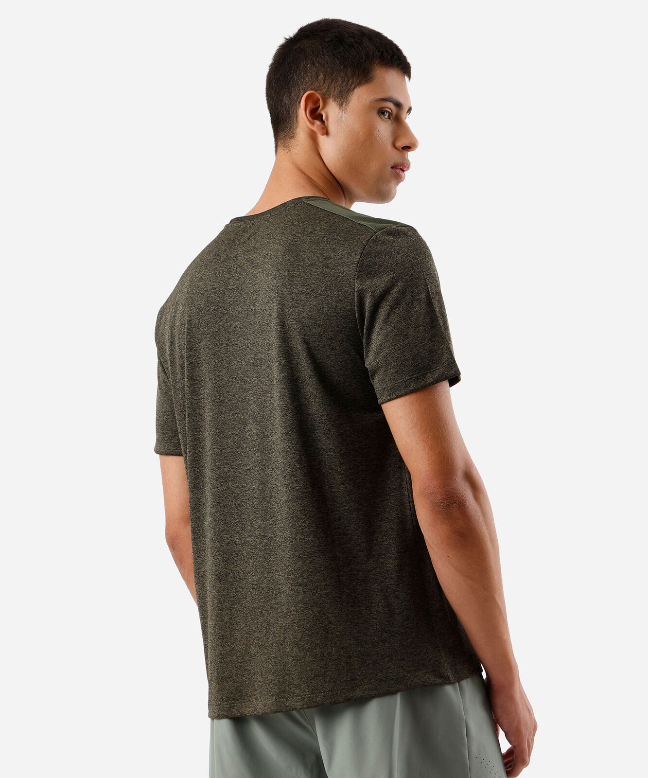 camiseta masculina esportiva com recorte verde