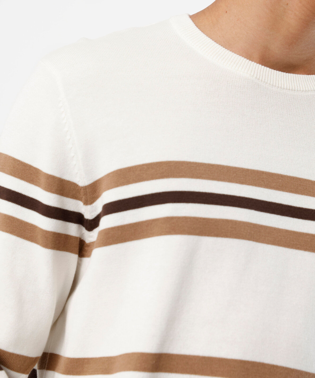 suéter masculino de tricot listrado off white