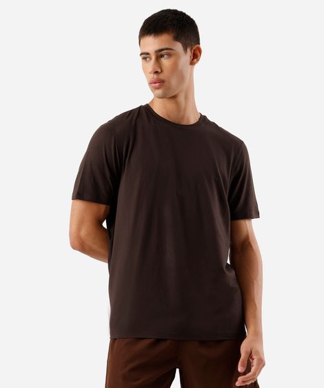 camiseta masculina manga curta cea sports marrom