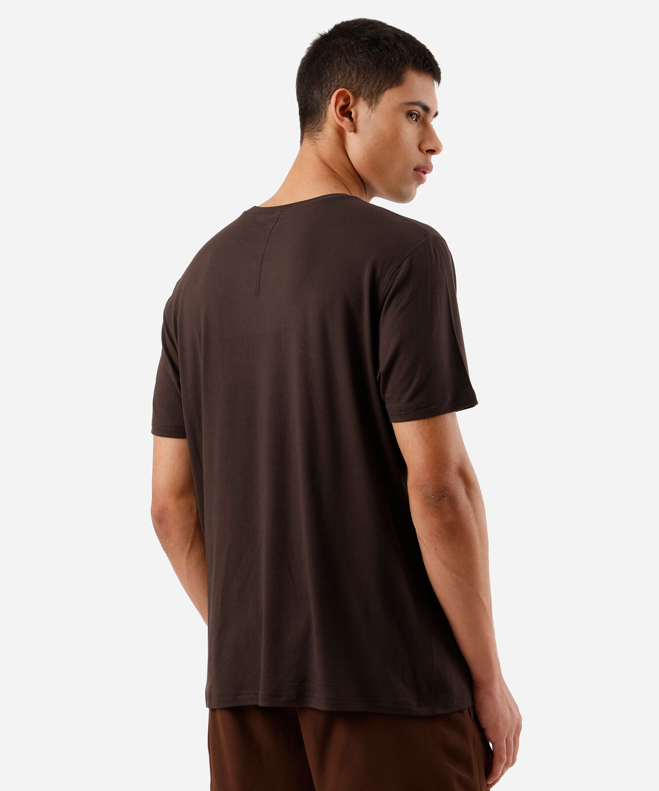 camiseta masculina manga curta marrom