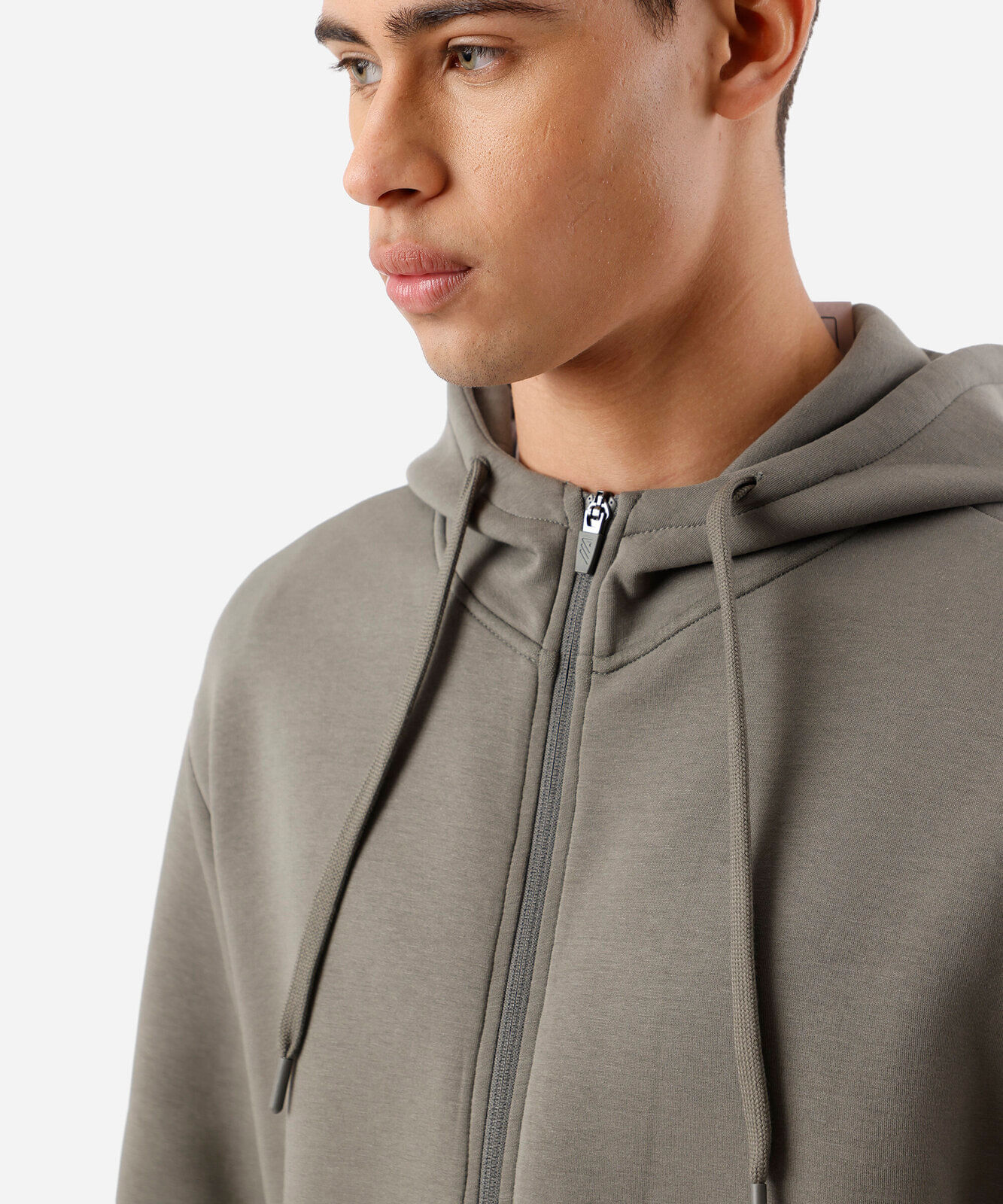 jaqueta esportiva masculina de moletom com capuz e bolso verde