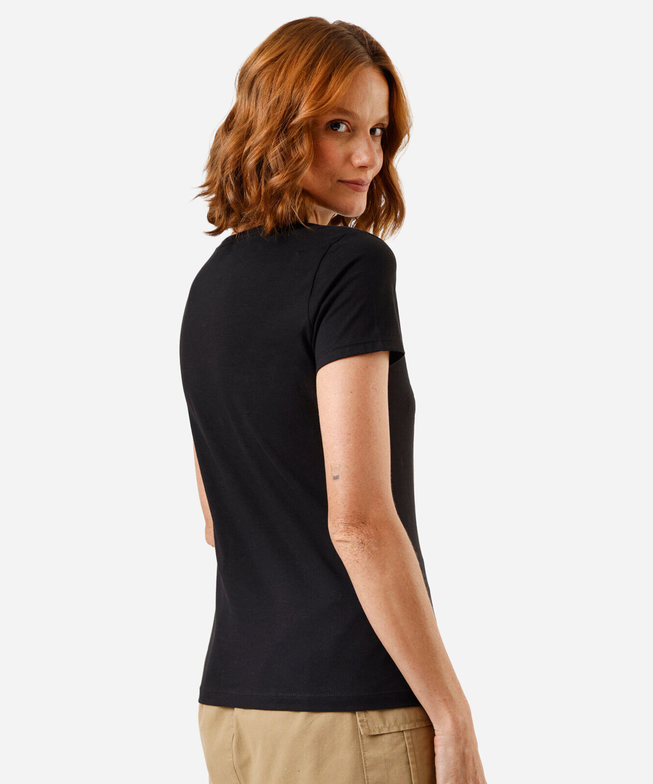camiseta feminina de algodão manga curta star wars preta