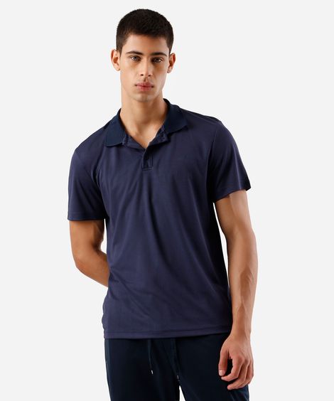 polo masculina texturizada cea sports azul