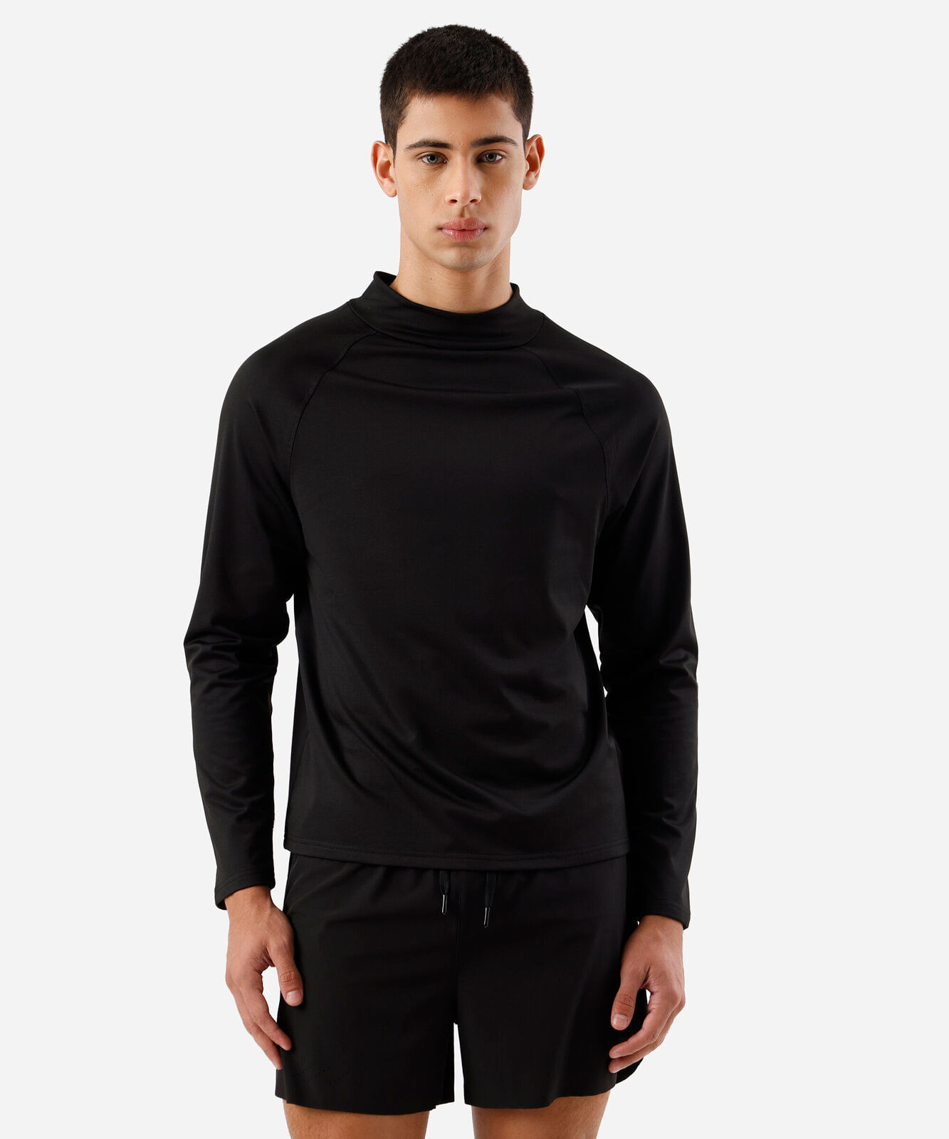 blusa esportiva térmica masculina manga longa preta