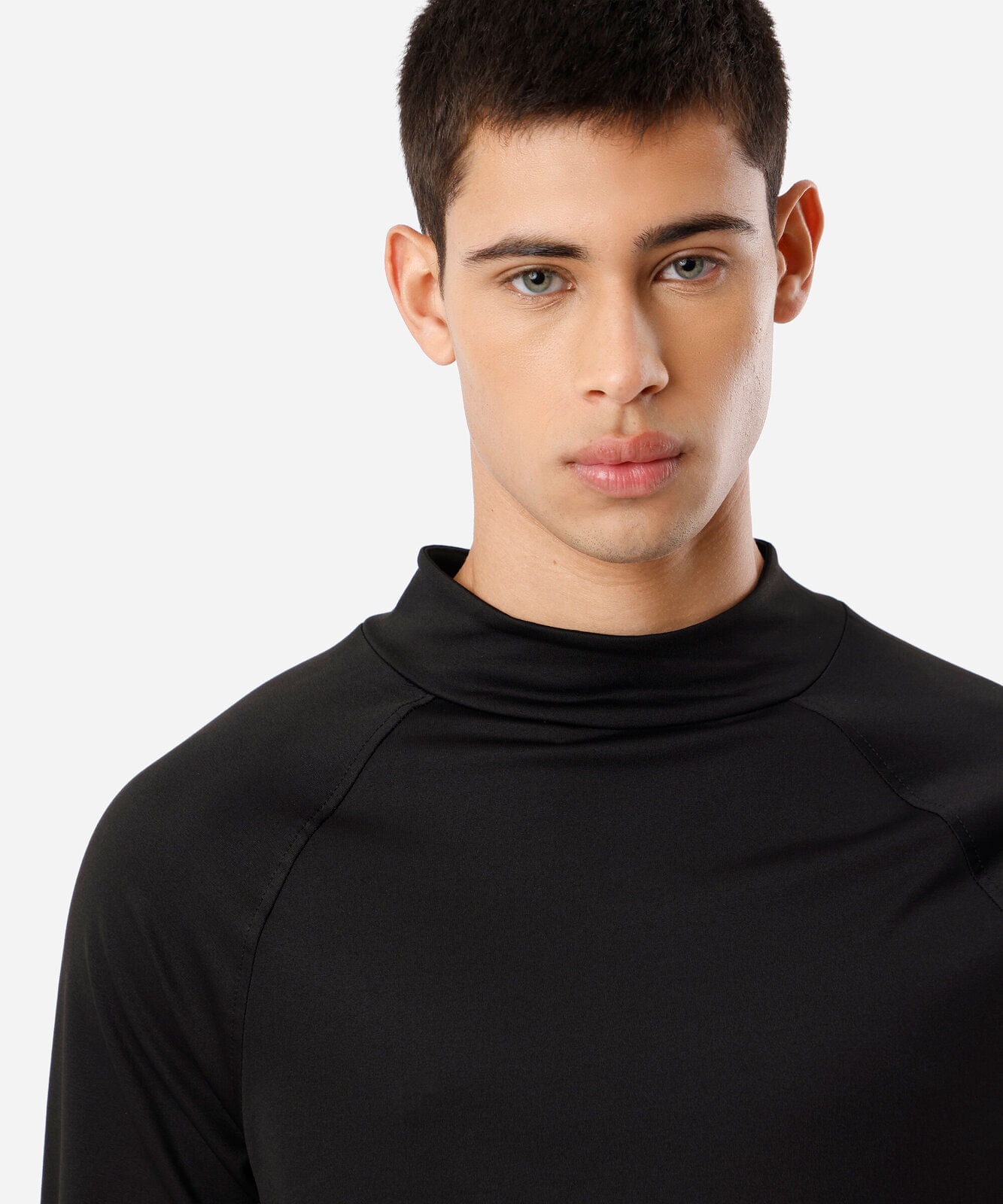 blusa esportiva térmica masculina manga longa preta