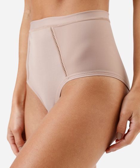 calcinha hot pant modeladora feminina demillus bege