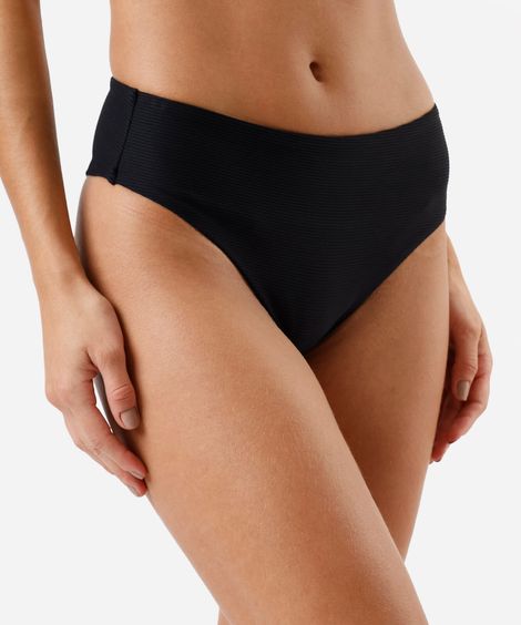 biquíni calcinha hot pant feminino canelado preto