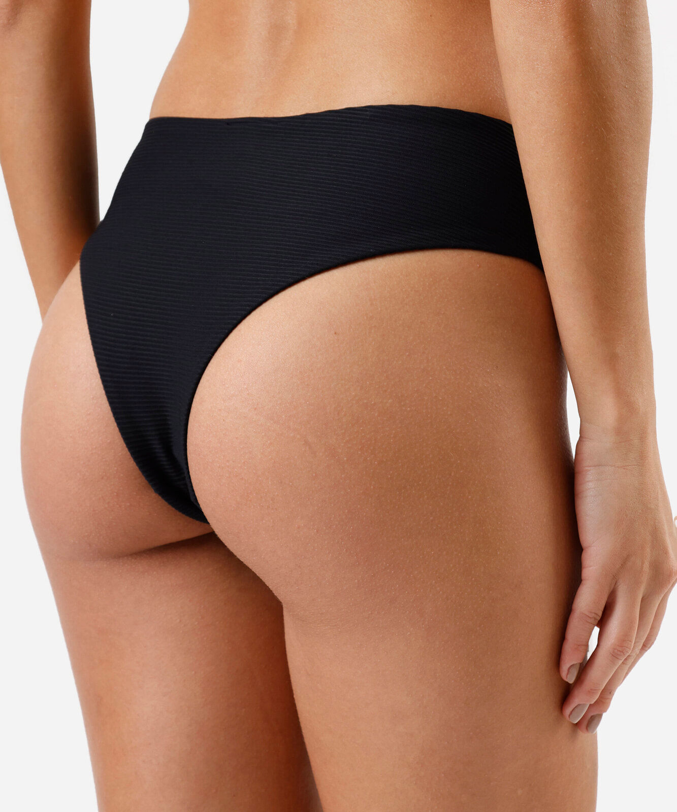 biquíni calcinha hot pant feminino canelado preto
