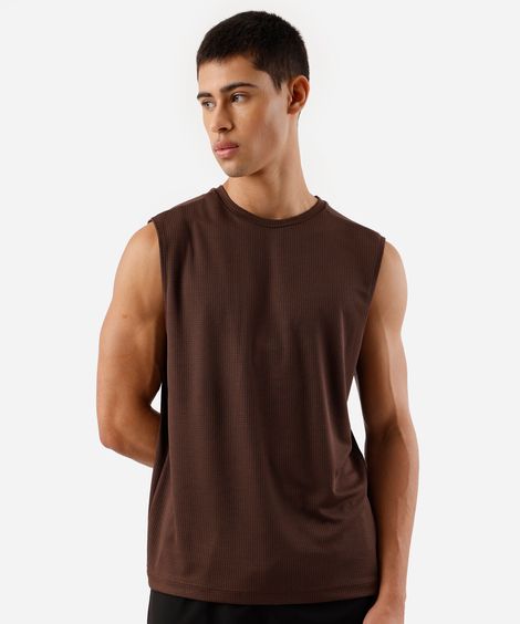 regata machão masculina cea sports marrom
