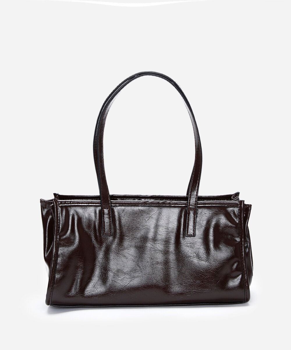 bolsa shoulder fivelas marrom