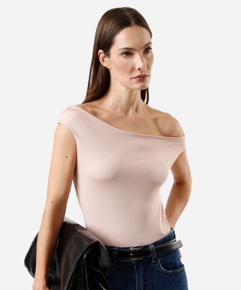blusa feminina decote ombro a ombro  rosa