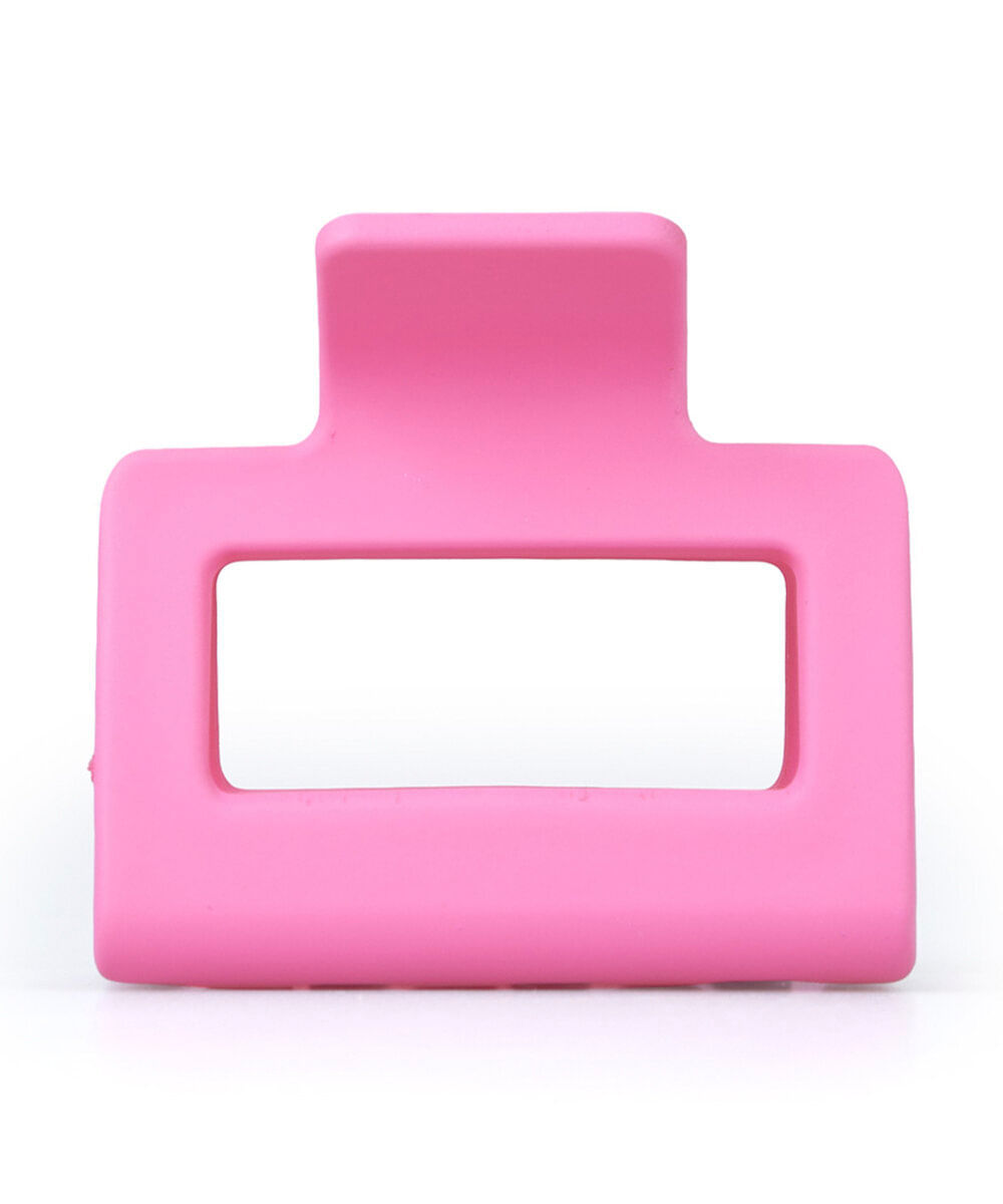 piranha para cabelo quadrada média rosa