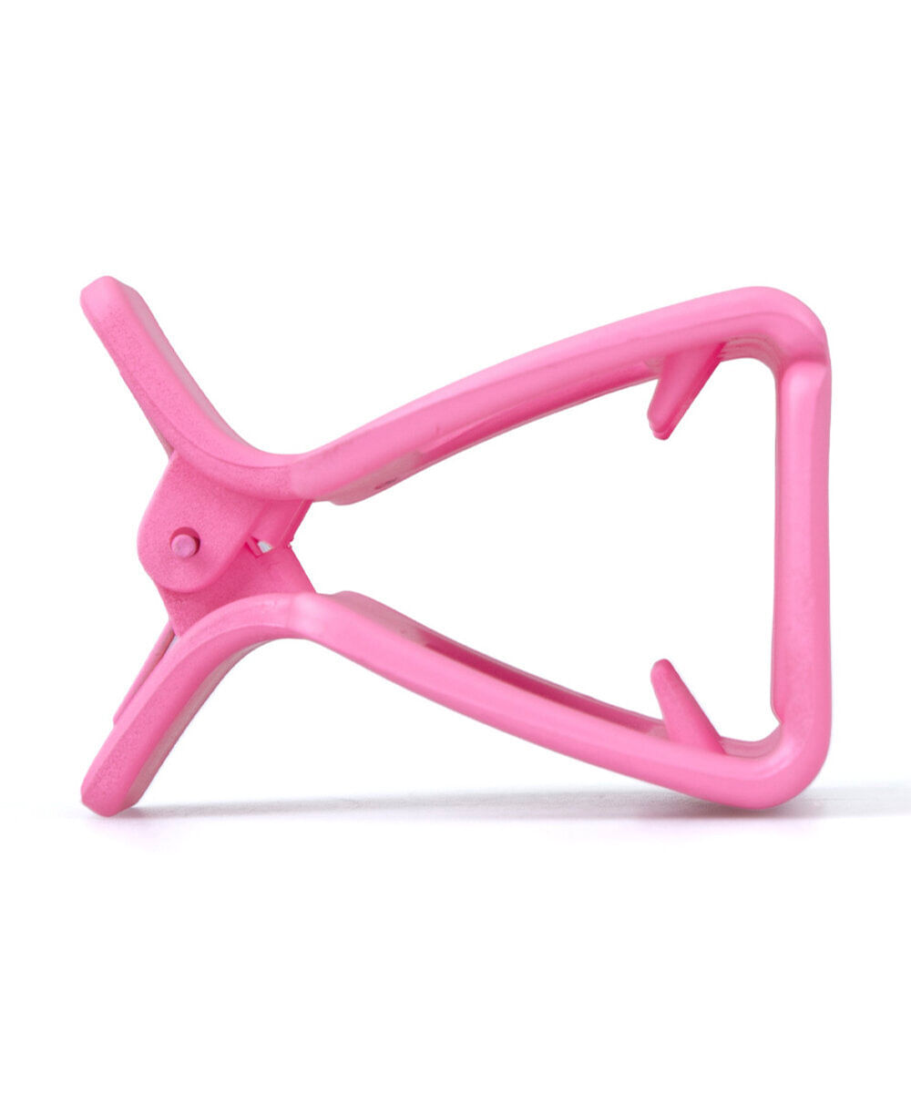 piranha para cabelo quadrada média rosa
