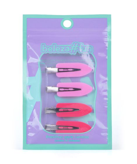 kit de presilhas para cabelo antimarca com 4 unidades colorido
