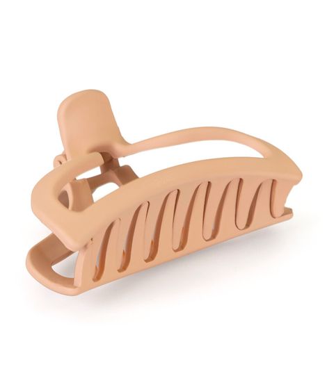 piranha para cabelo arredondada grande bege