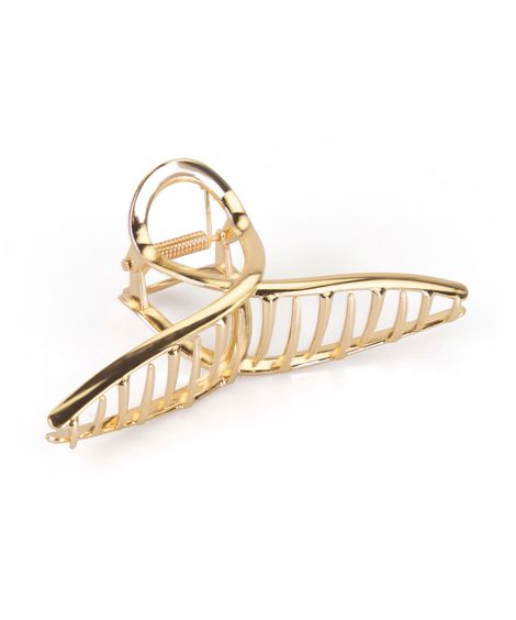 piranha para cabelo loop grande gold dourada