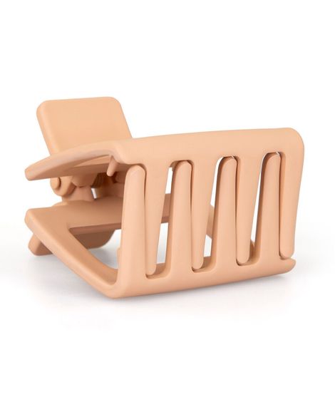 piranha para cabelo quadrada média bege