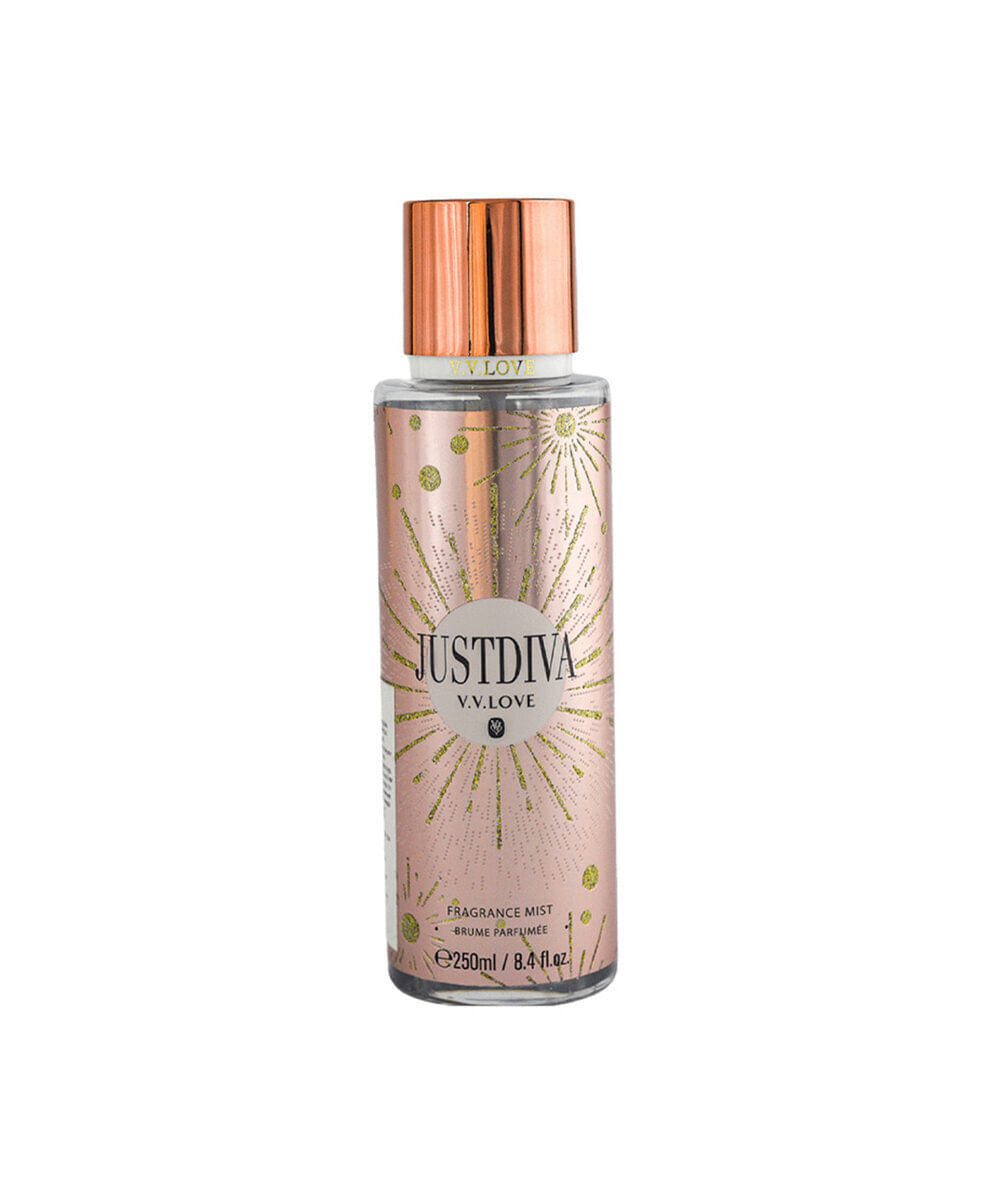 perfume feminino v v love justdiva body mist for woman 250ml
