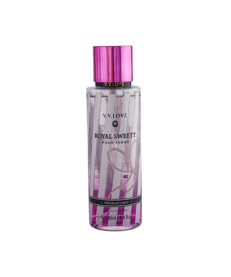 perfume feminino v v love royal sweety pink body mist for woman 250ml