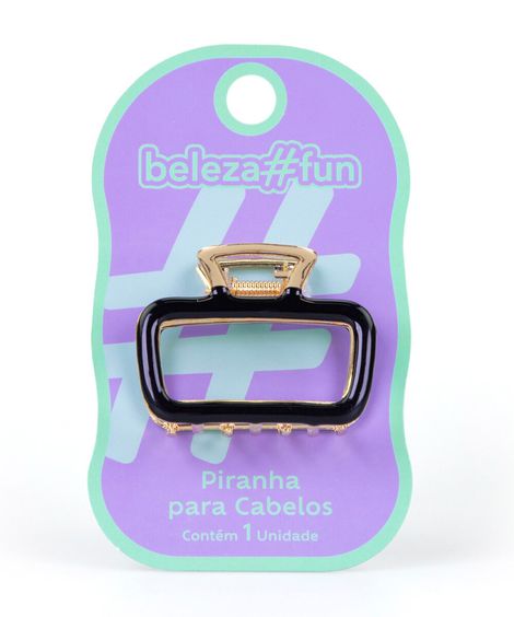 piranha para cabelo gold com detalhe preto