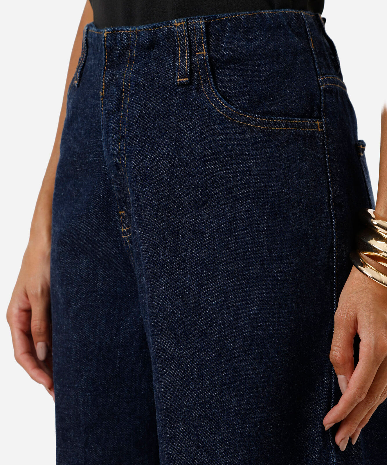 bermuda jorts feminina jeans cintua alta azul
