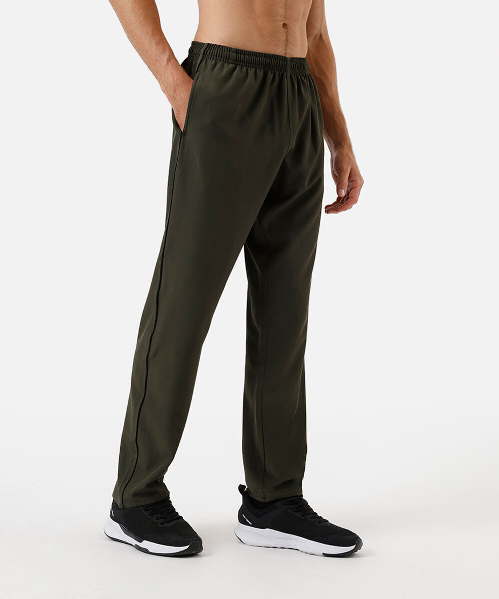 calça masculina esportiva com nervuras verde