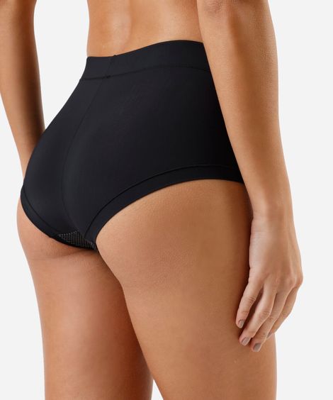 calcinha boxer feminina com recorte dilady preta