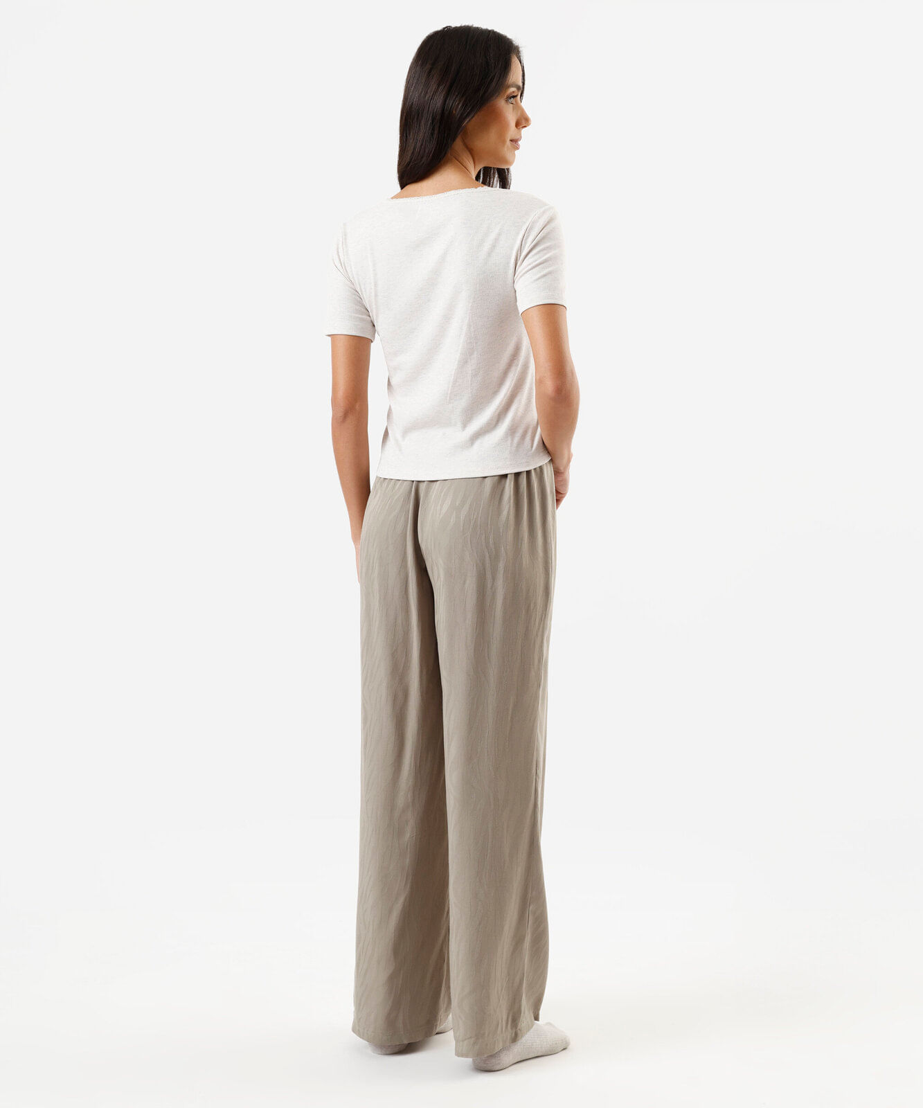 pijama longo feminino com viscose verde
