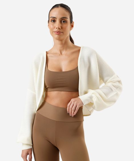 bolero feminino de tricot cea sports off white