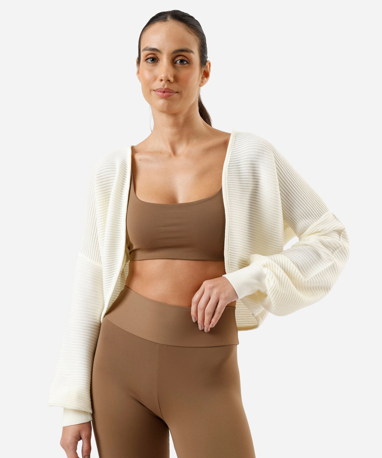 bolero feminino de tricot off white
