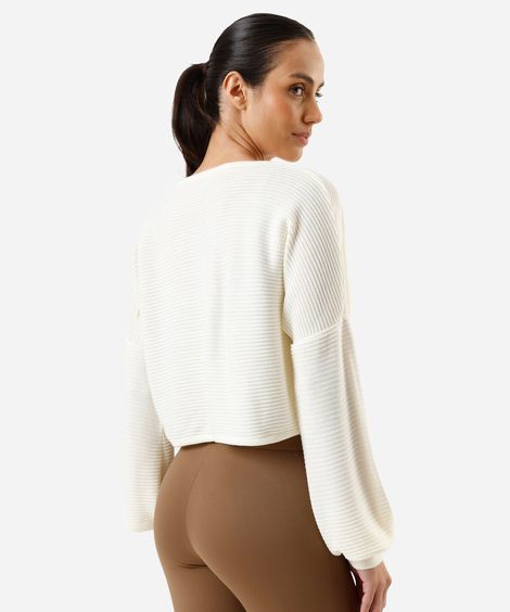 bolero feminino de tricot cea sports off white