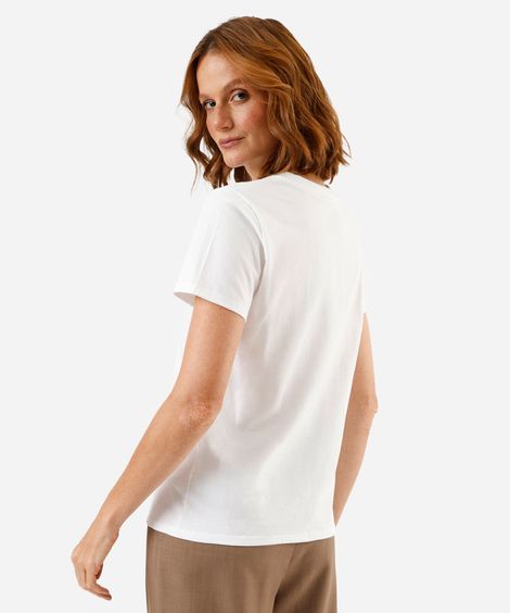 camiseta feminina de algodão baby yoda star wars off white