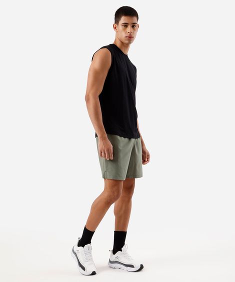 short esportivo masculino cós elástico verde