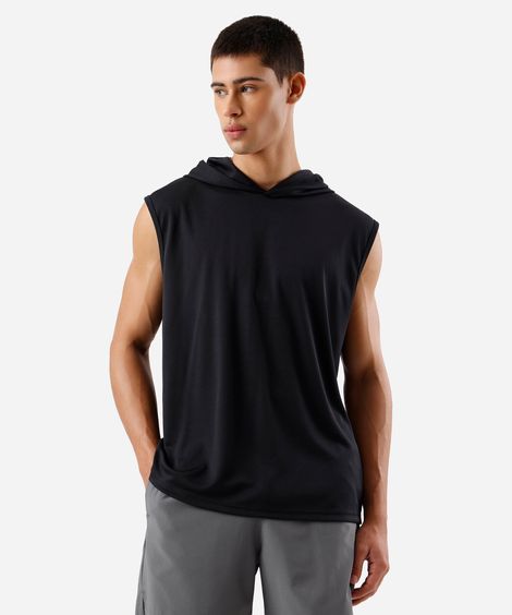 regata masculina com capuz cea sports preta