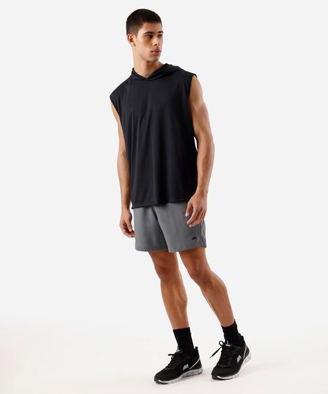 short esportivo masculino cós elástico cinza