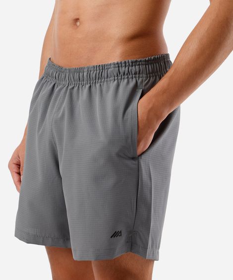 short esportivo masculino cós elástico cinza