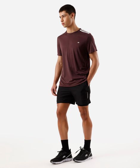 short esportivo masculino com bermuda de compressão preto