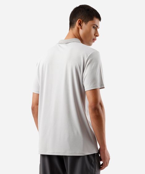 polo masculina cea sports texturizada cinza