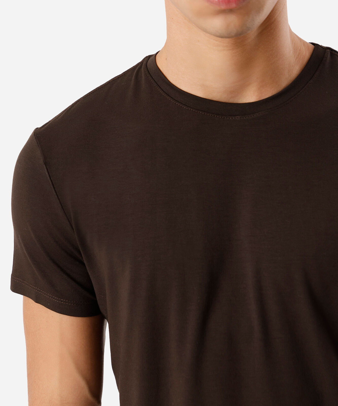 camiseta slim masculina airtech marrom