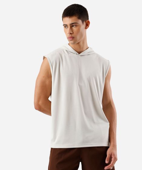 regata masculina com capuz cea sports cinza