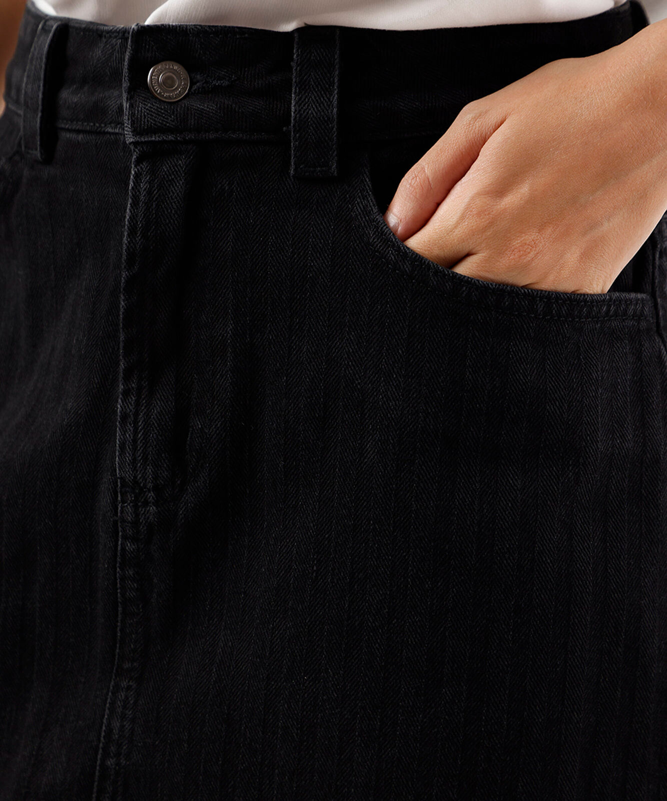 short saia feminino jeans preta