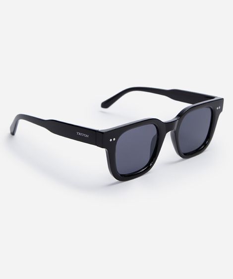 óculos de sol feminino quadrado de acetato triton preto