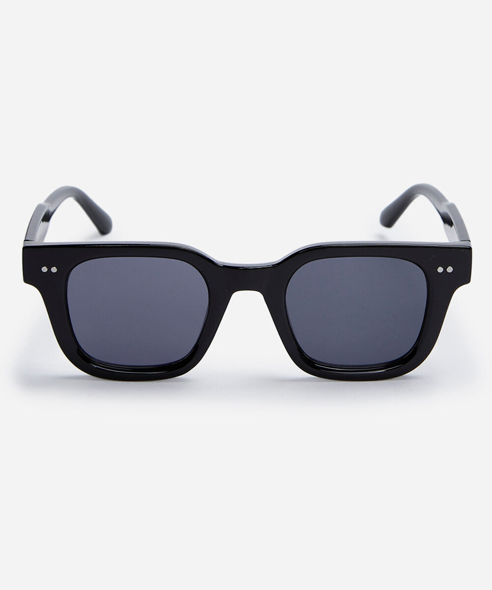 óculos de sol feminino quadrado de acetato triton preto