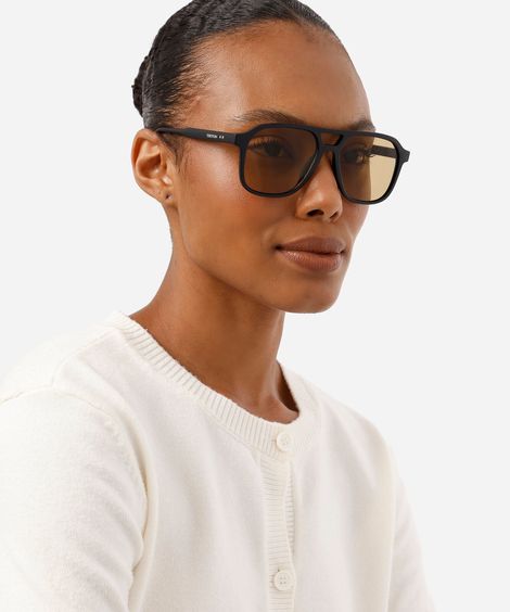 óculos de sol unissex aviador triton preto