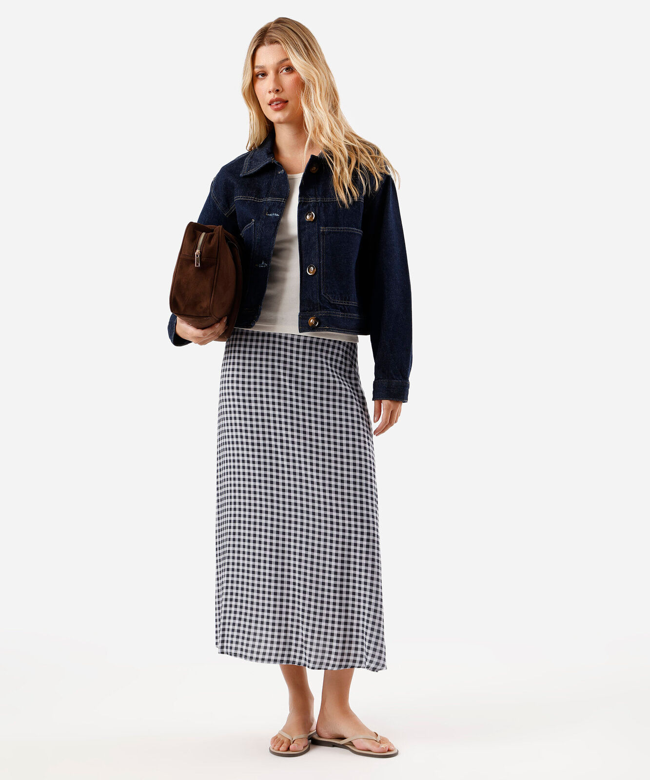 jaqueta cropped feminina jeans com bolsos azul